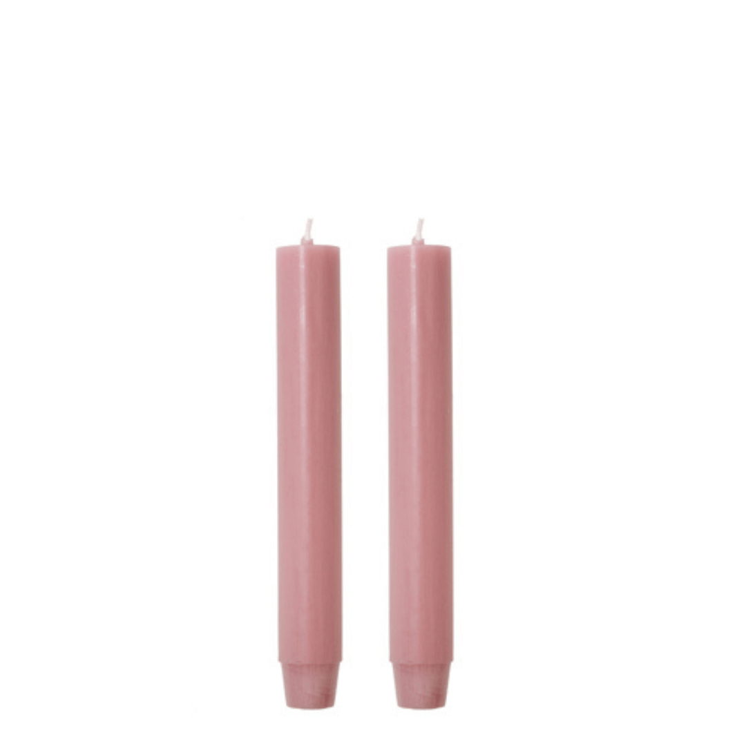 Kaars roze set van 2 stuks