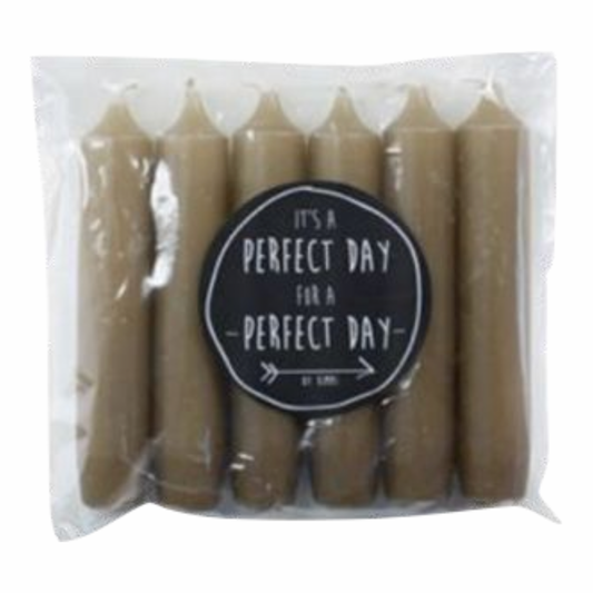 Kaarsen Rustik Lys camel per 6 verpakt