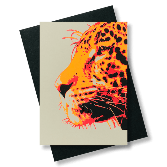 Wenskaart Panter neon